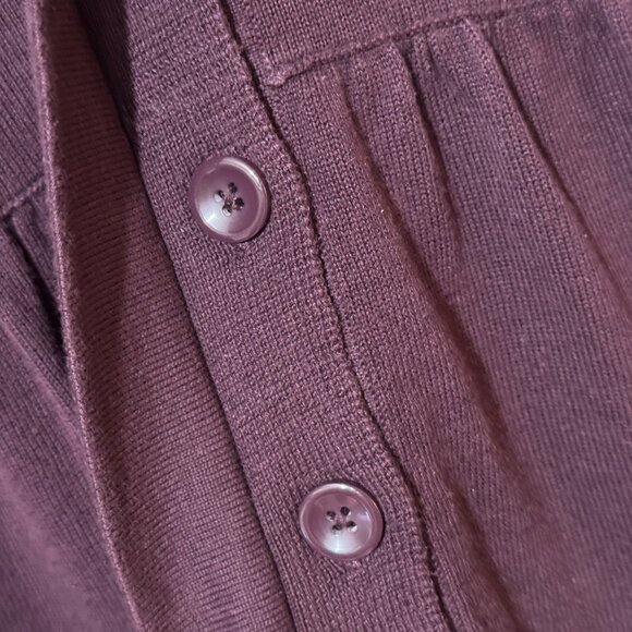 MOSSIMO 3/4 Sleeve Button-Down Cotton Blend Cardigan Sweater, Magenta, XS - Picture 11 of 15